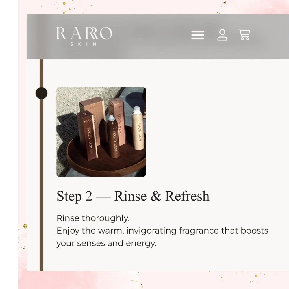 *NIB* Raro Skin‎ Deeply Nourishing Collagen Body Wash & Body Lotion Set 250ml